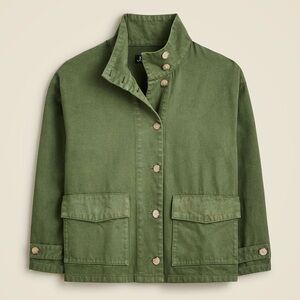 J Crew Funnelneck field jacket in heavyweight twill